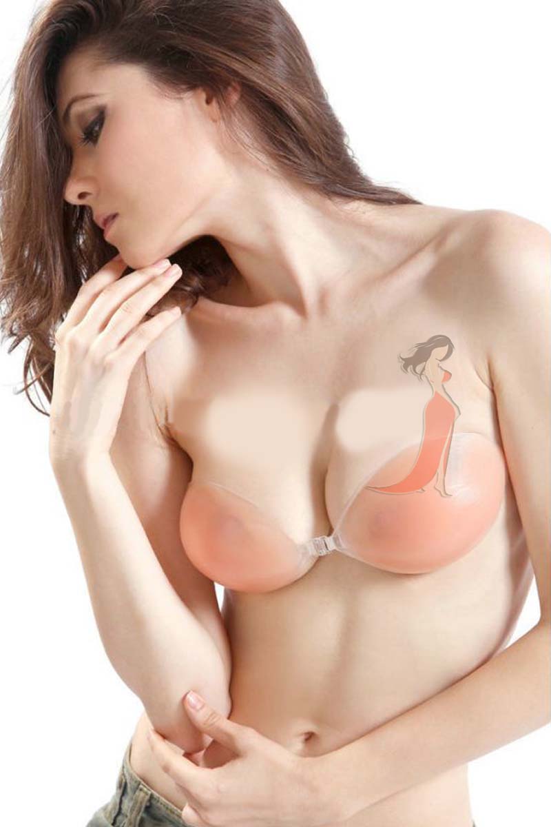 Cotton Blend Push-Up Women's Full Transparent Strap Bra For Daily