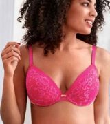Louisa Lace Pink Plunge Bra